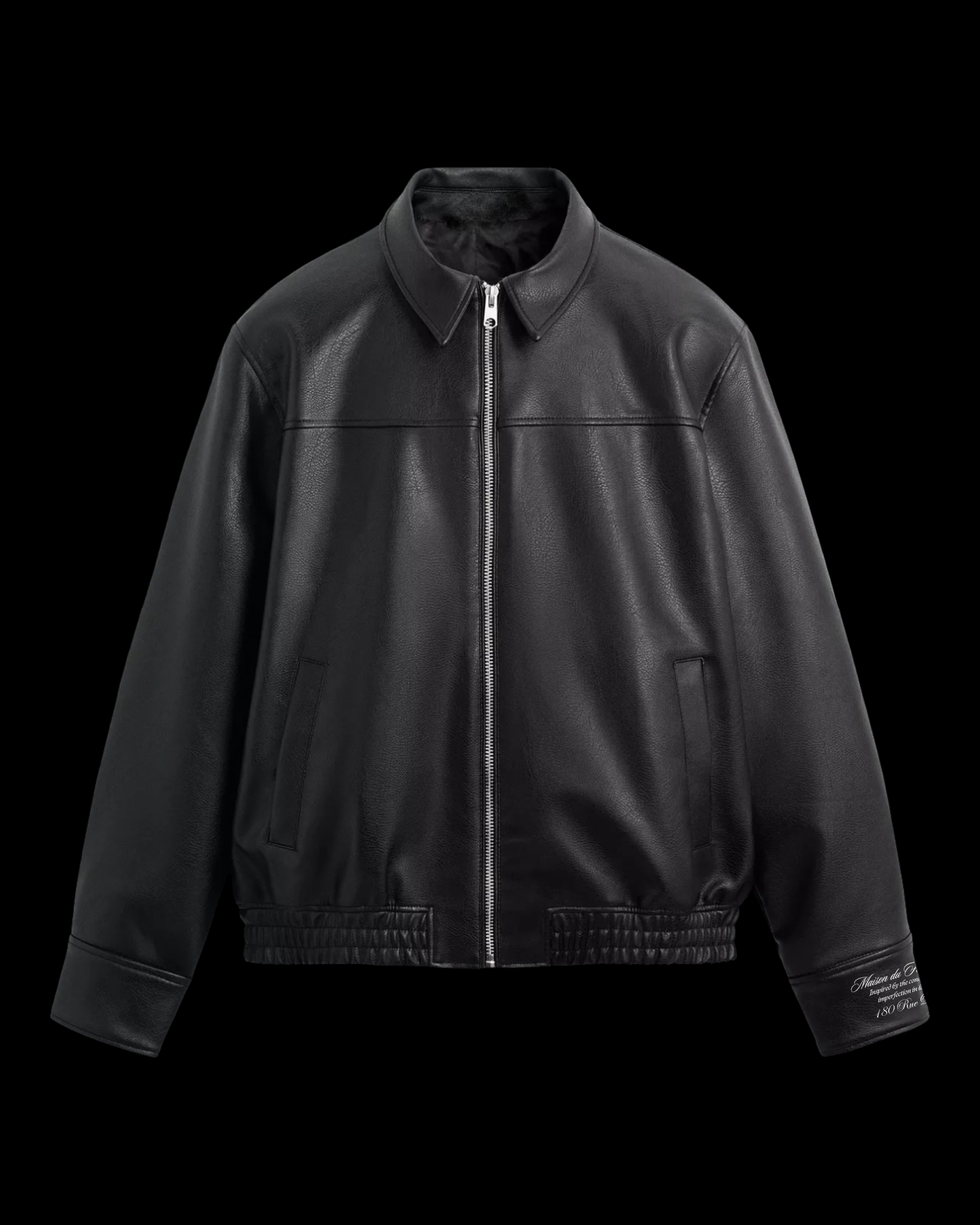 Premium Leather Bomber Jacket