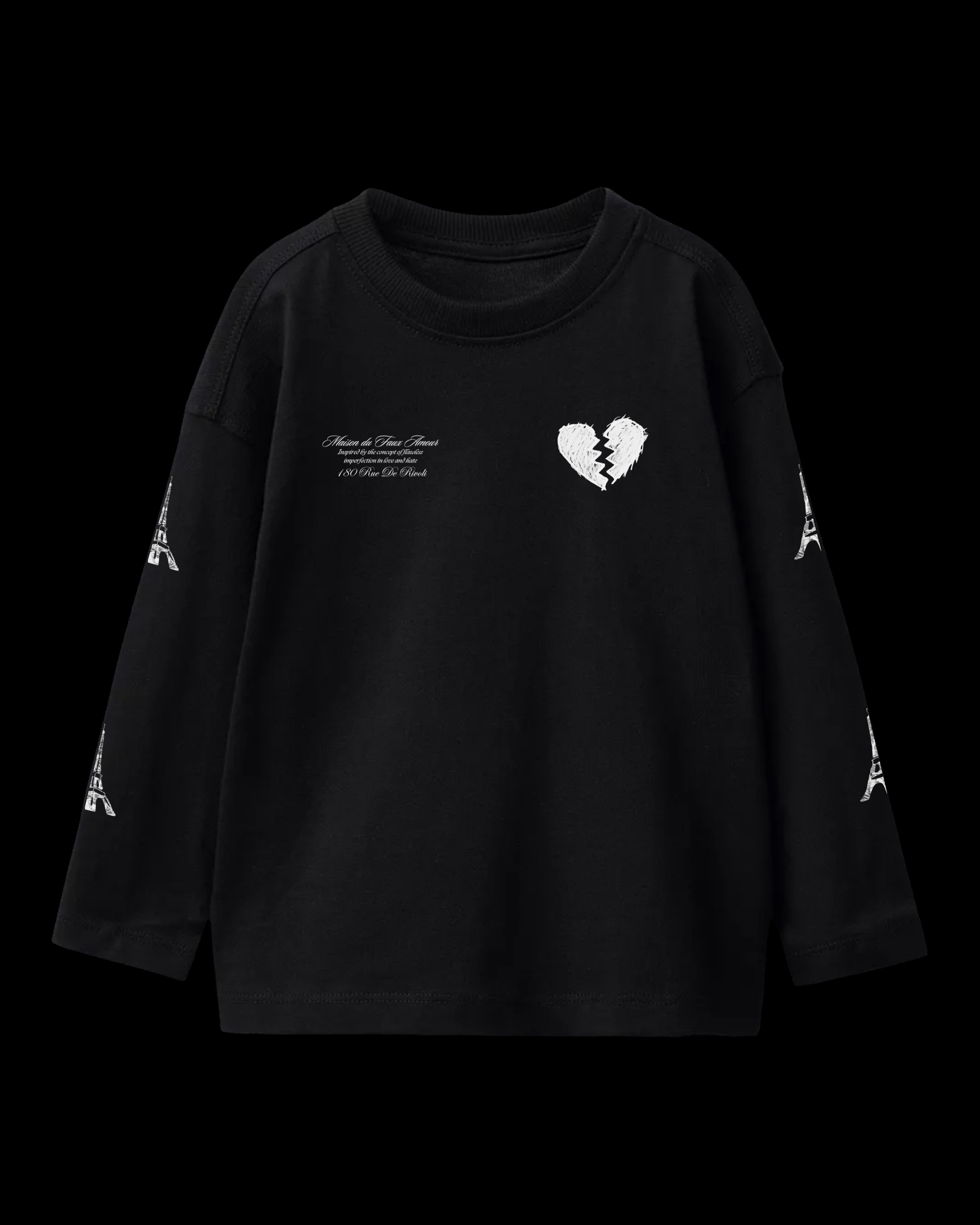 Kids Black Long Sleeve T