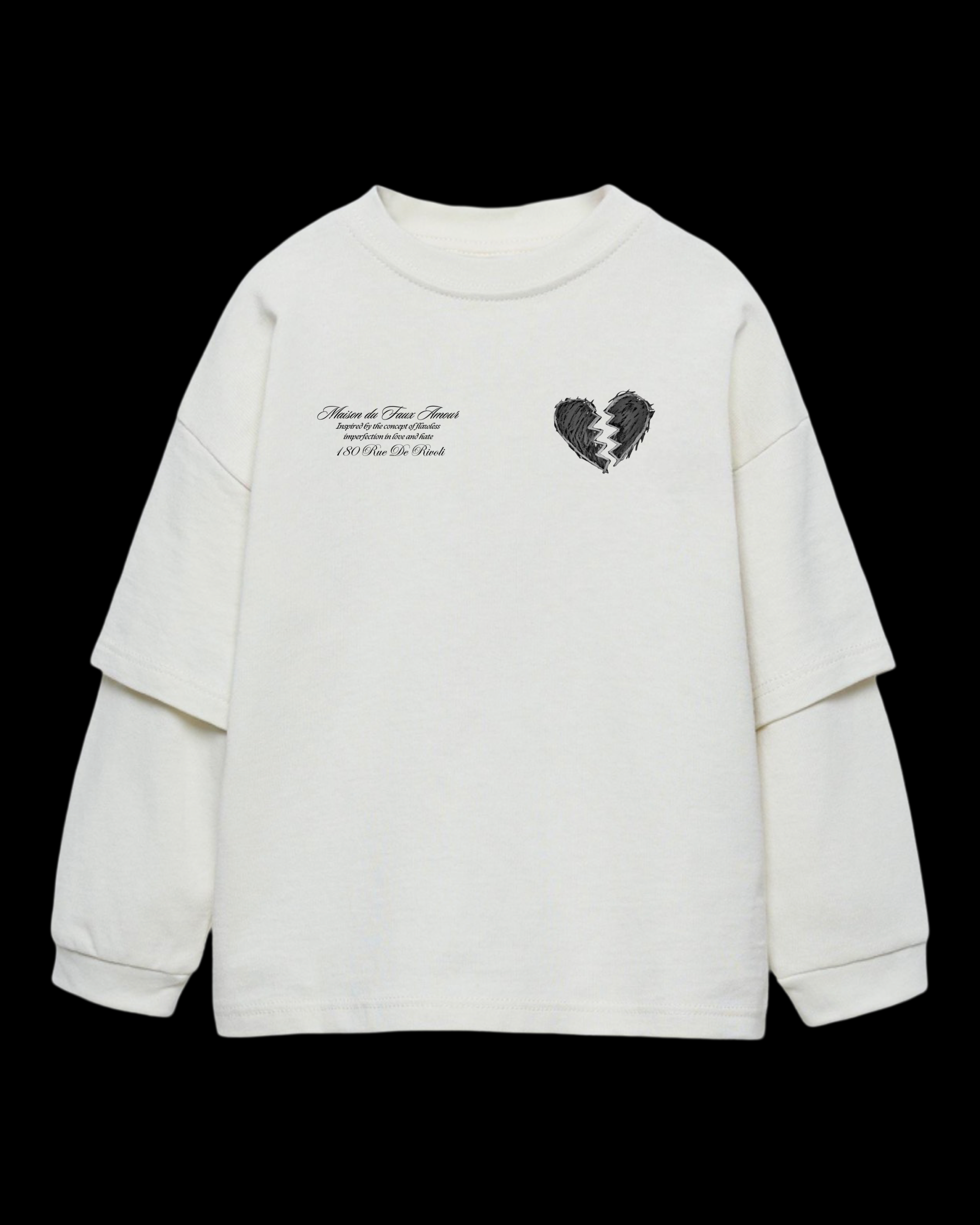 Premium Ovè White Double Sleeve T