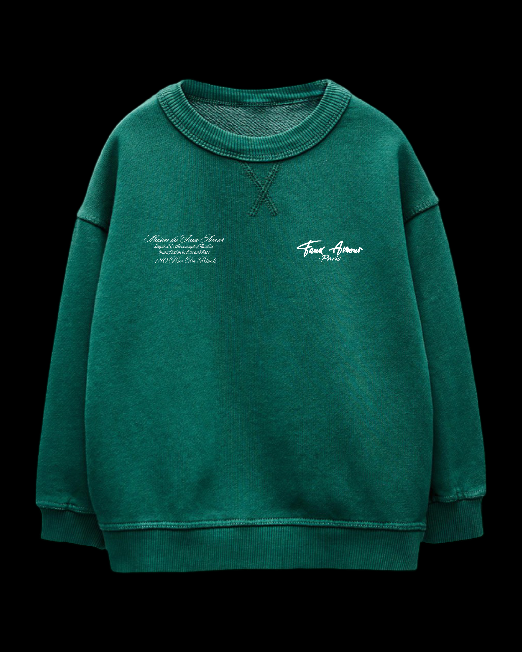 Kids Heavyweight Ovè Green Sweater