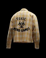Load image into Gallery viewer, Toxic Yellow Flannel Cropped Shirt
