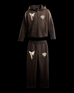 Load image into Gallery viewer, Stone Heart Premium Brown Zipped Set

