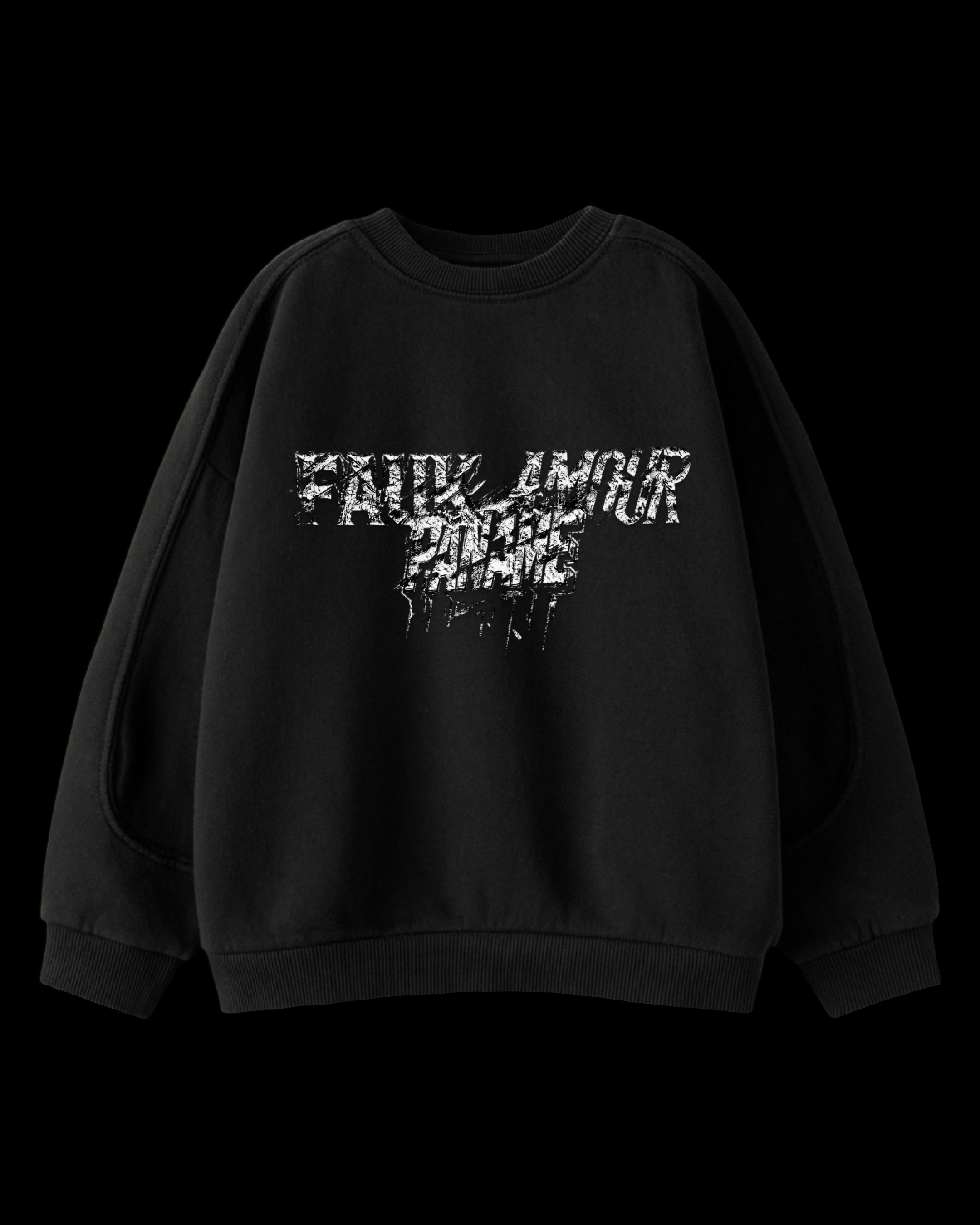 Kids Black Graphic Paname Sweater