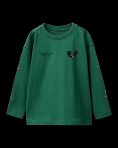 Kids Green Long Sleeve T