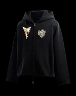 Load image into Gallery viewer, Stone Heart Premium Black Zipped Hoodie
