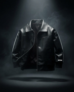 Load image into Gallery viewer, Kids Premium Noir Leather Jacket
